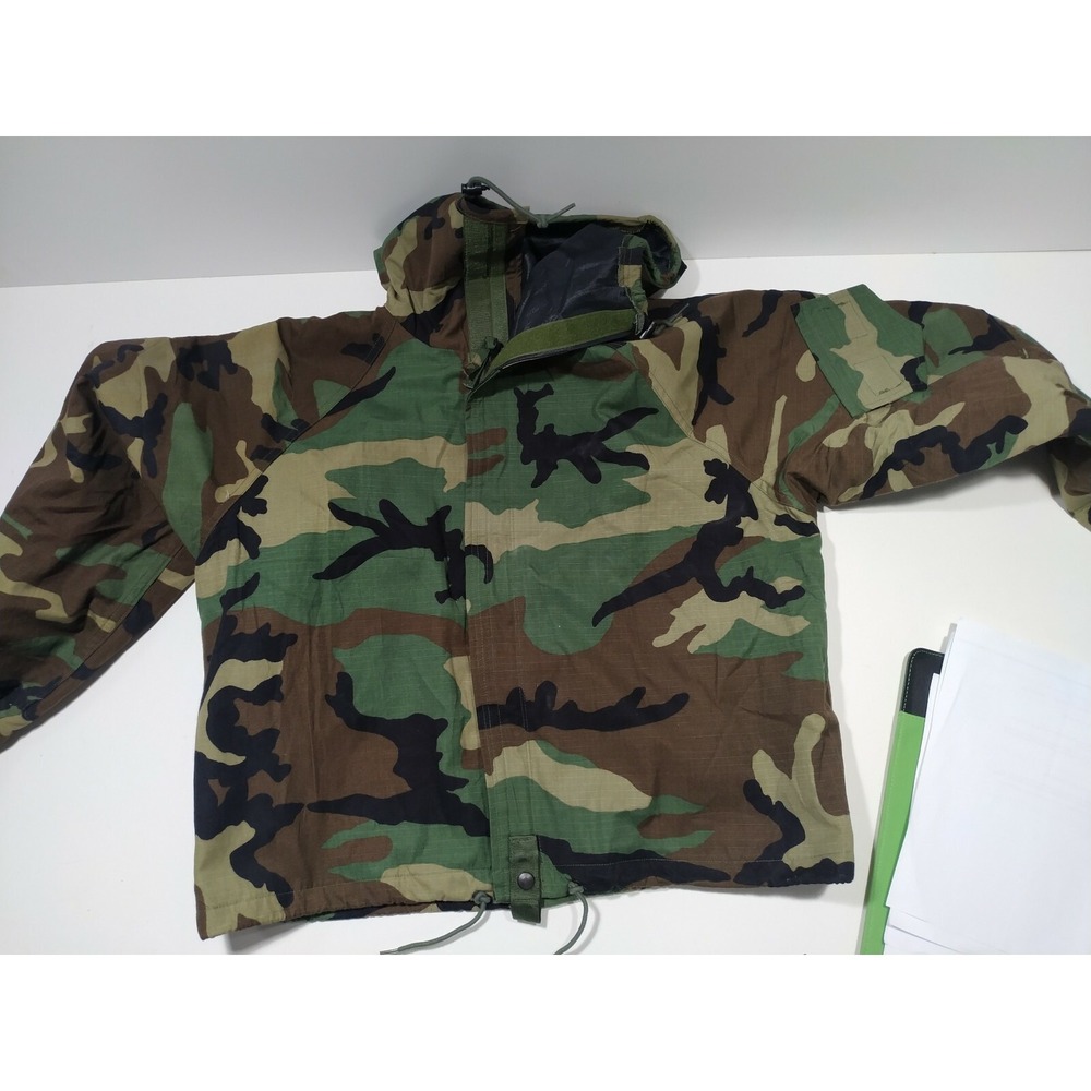 US Military Green Camouflage Insulated  Field Coat Jacket Men's MEDIUM @33